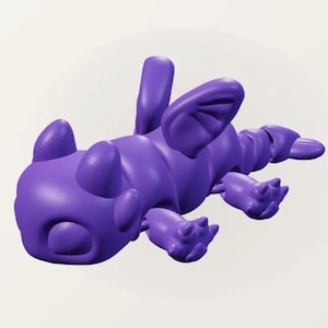 Mini Articulated Dragon STL, Print-in-Place Fidget Model