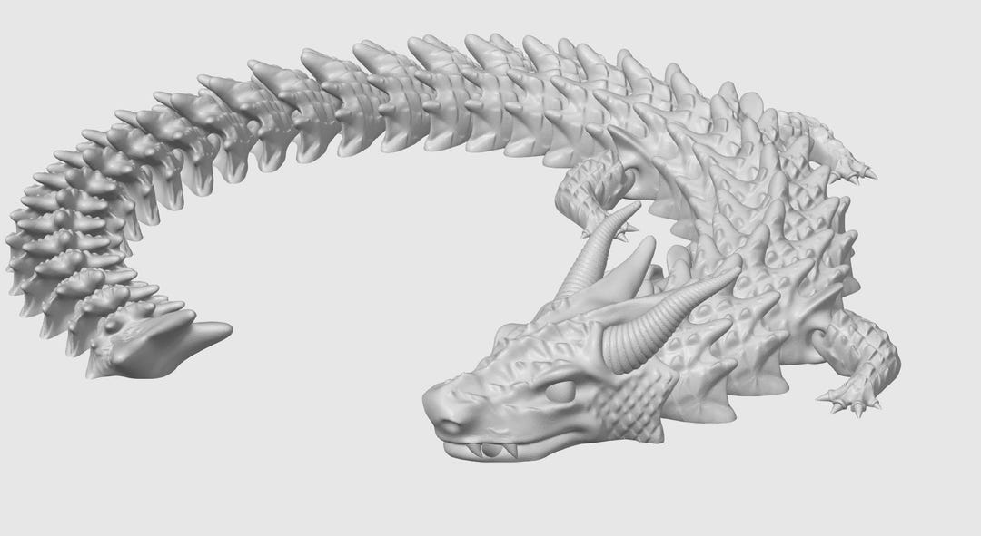 Articulated Dragon STL File – 3D Print Poseable Model (digital Download ...
