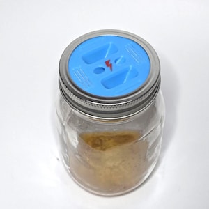 Reusable Fruit Fly Trap - 3D Printed Gnat and Fruit Fly Catcher - Kitchen Pest Control - 2 Pack Lids - Use With Mason Jar - Made in Canada