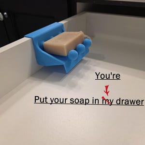 One Soap Dish to Rule Them All – Drawer Clip or Countertop Version – Draining Soap Holder