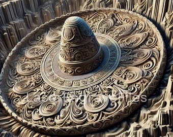 3D Sombrero Laser Engrave File: SVG, PNG, xTool, Glowforge (Digital Download)