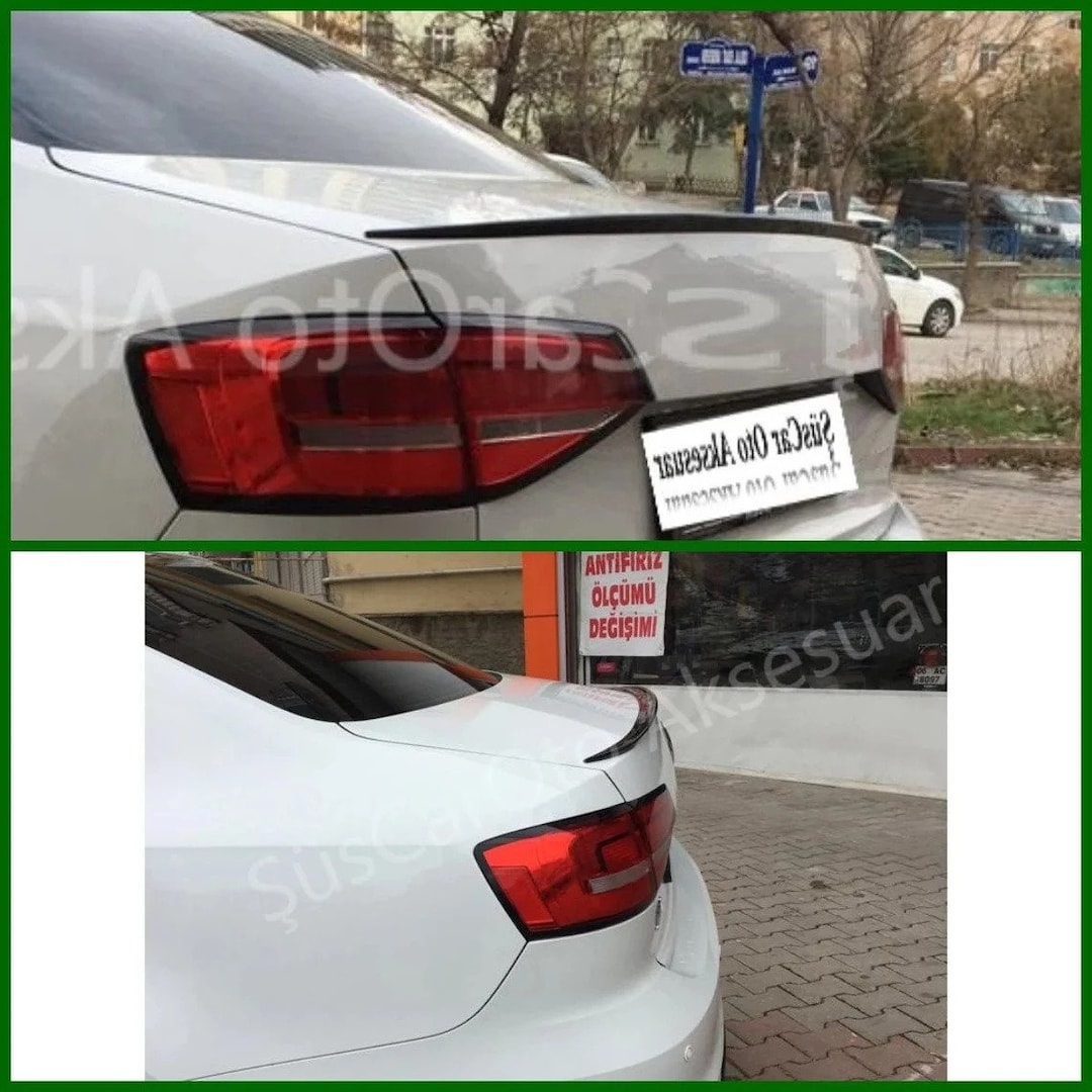 For Vw Jetta Mk6 2011-2018 Rear Trunk Spoiler Wing Rear Bumper Flexible ...