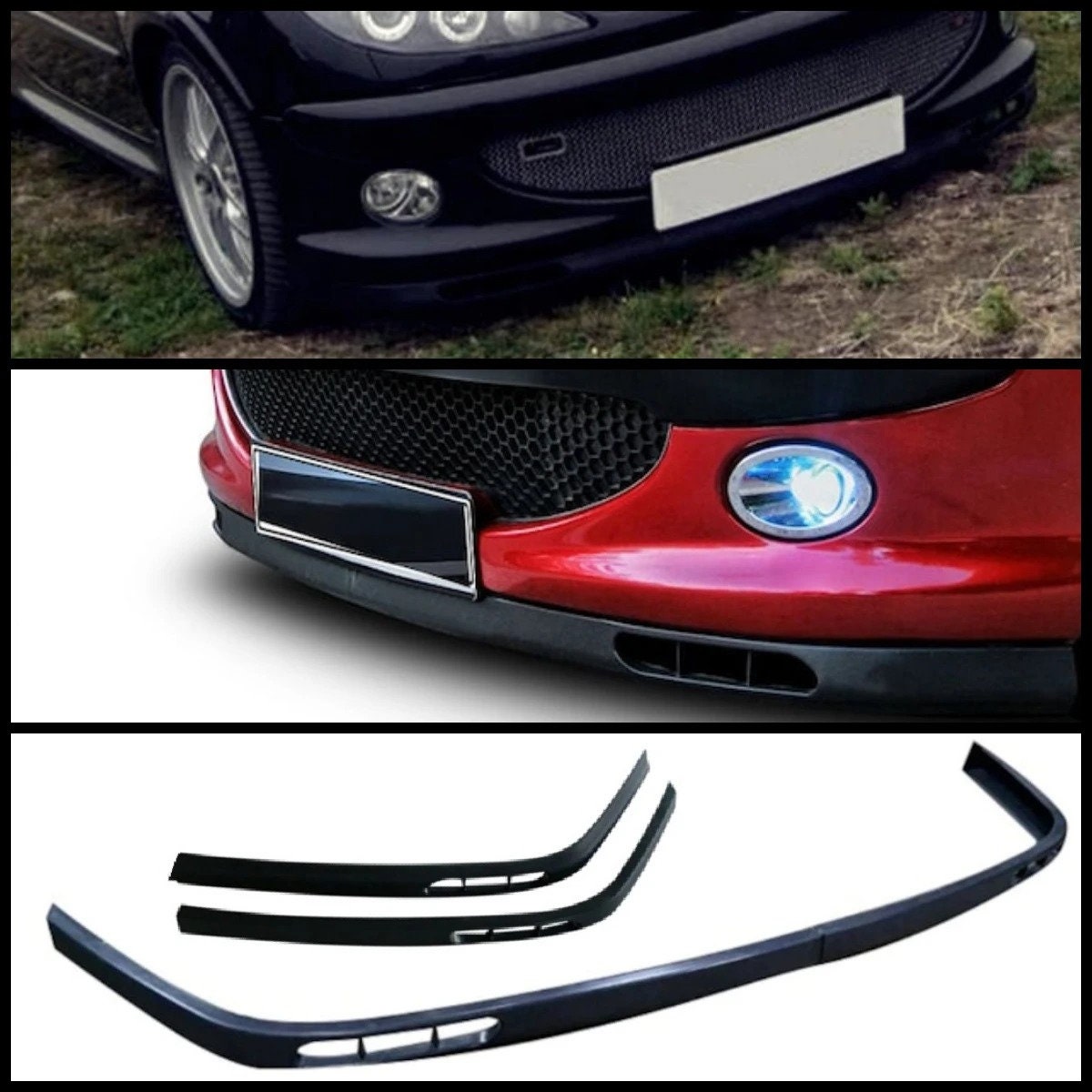 yinglu Car Front Spoilers Bumper Lip Splitter for Peugeot 206 207 207CC 301  307 308 308CC 308SW 408 508 607 2008 3008 5008 RCZ