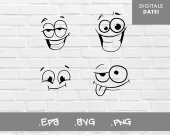Plotterbestand smiley / bestand smiley / vectorbestand smiley / bestand voor Silhouette / bestand voor Cricut / bestand voor Brother