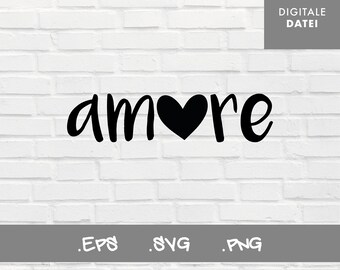 Plotterbestand amore / bestand amore / vectorbestand amore / bestand voor Silhouette / bestand voor Cricut / bestand voor Brother