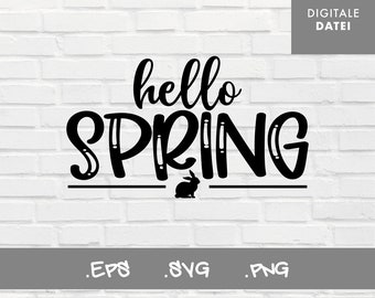 Plotterbestand Hallo lente / bestand Hallo lente / bestand voor Silhouette / bestand voor Cricut / bestand voor Brother