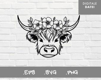 Fichier traceur Highland Cow / Fichier Highland Cow / Fichier vectoriel Highland Cow / Fichier pour Silhouette / Fichier pour Cricut / Fichier pour Brother