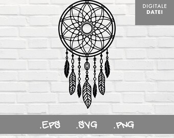 Plotter bestand dream catcher / bestand dream catcher / vector grafische dream catcher / bestand voor silhouet / bestand voor Cricut / bestand voor Brother