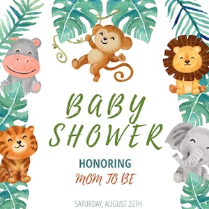 Produits numériques PLR pour baby shower, invitation simpliste pour le dernier né, modifiable, votre style, thème, date, sexe