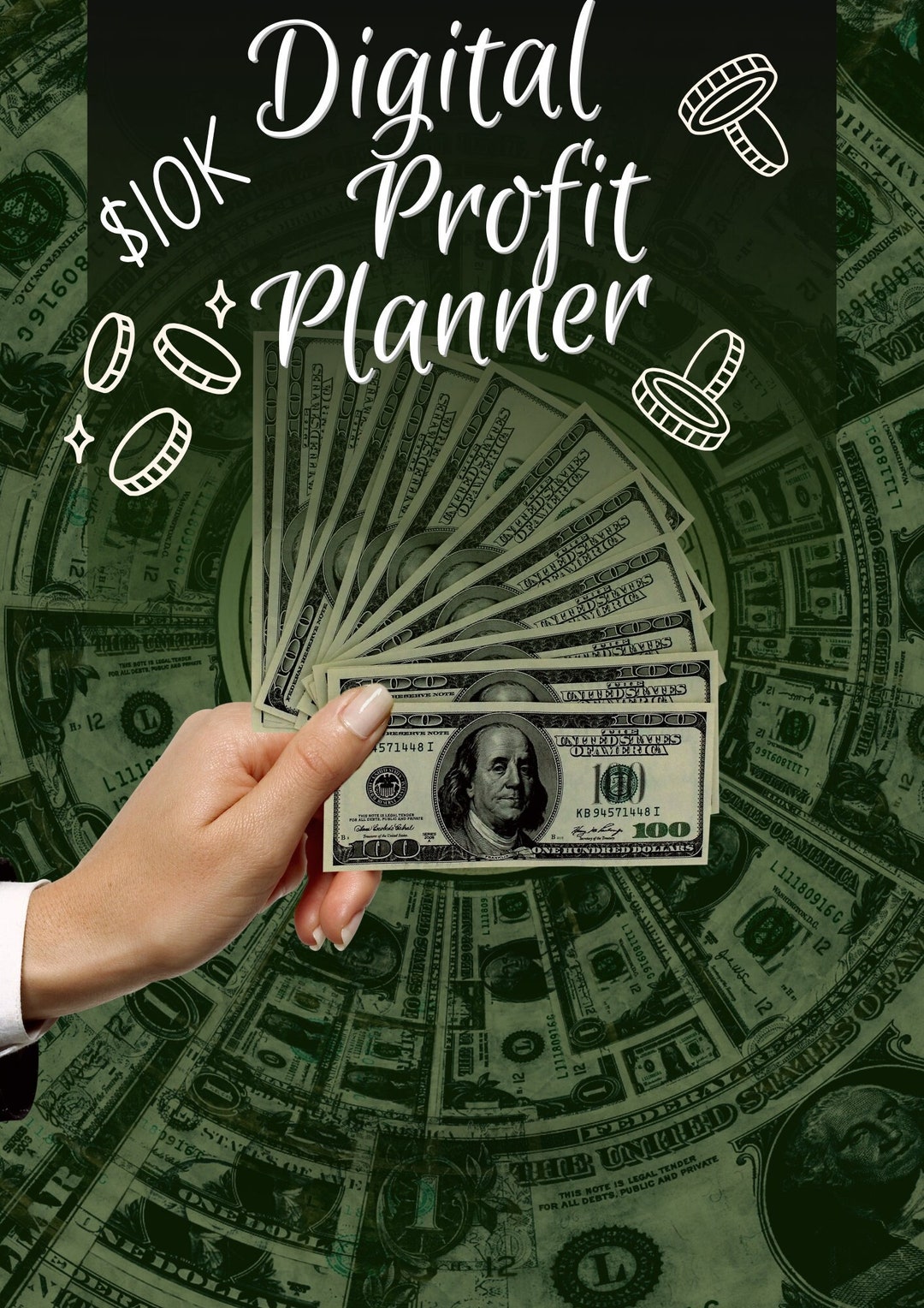 Profit Planner, PLR Digital Products (canva, PDF) - Etsy