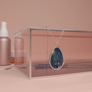 Collana con ciondolo della costellazione della Bilancia: regalo di astrologia zodiacale
