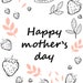 Printable Mother's Day Card Template, Happy Mother's Day, Strawberry, Instant Download - Etsy