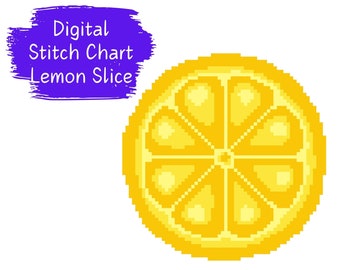 Lemon Slice Stitch Chart *DIGITAL DOWNLOAD*