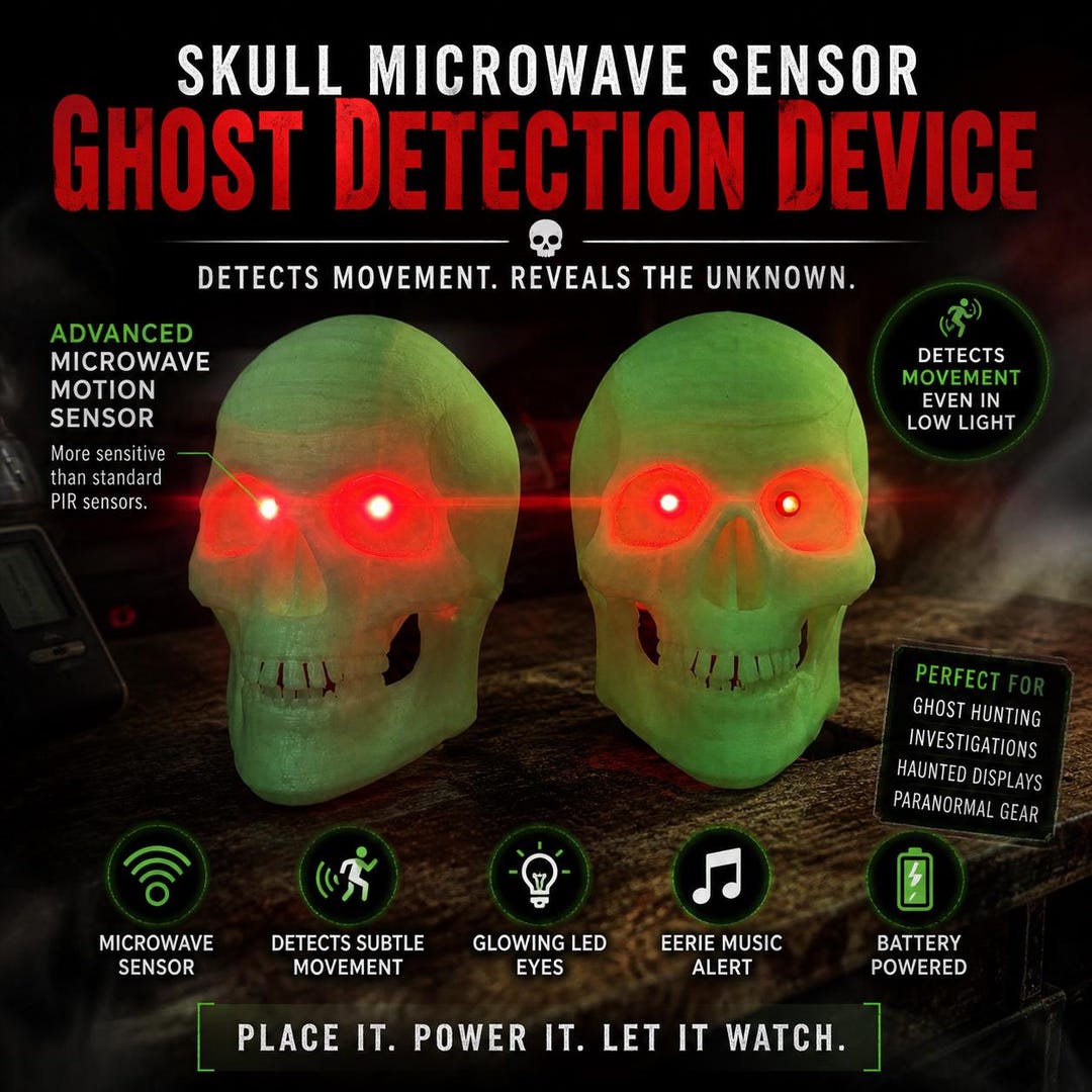 Skull Motion Sensor Music Box – Paranormal Trigger Object, Ghost ...