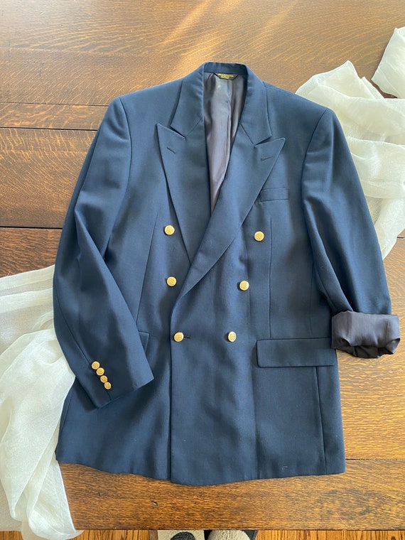 Navy Vintage Blazer - image 1