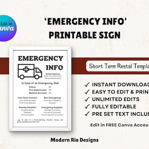 Photo inspiration: Visual Reference: Emergency Contact List For Vacation Rental