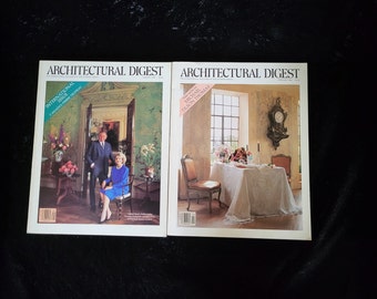 Set of Two Architectural Digest Magazines January and February 1986