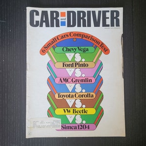 Vintage Car and Driver Magazine January 1971