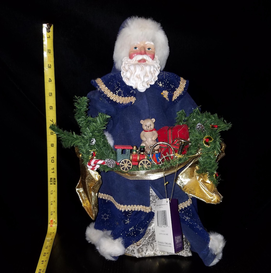 Santa Blue Robe Large Clothtique Possible Dreams Santa in Blue Robe