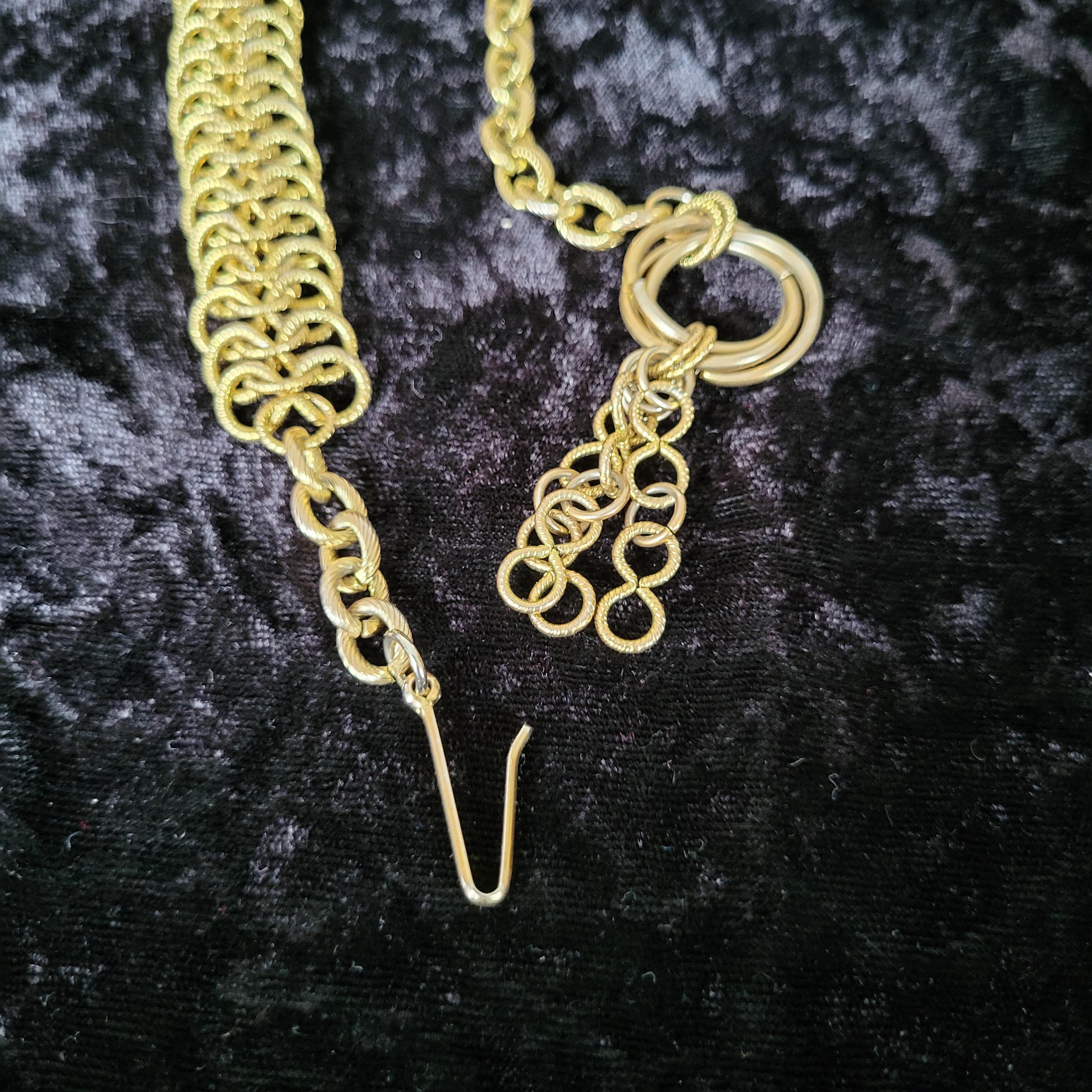 Vintage Textured Gold Tone Curb Chain Link Belt - Etsy