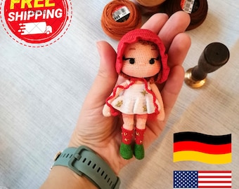Miniature Amigurumi, Gifts, Tiny Doll,Handmade Miniature Amigurumi Doll,