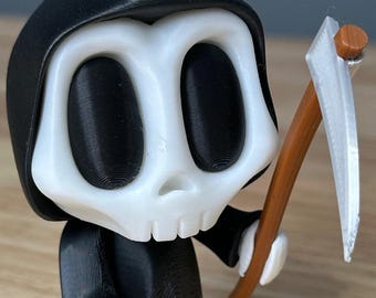 GRIM REAPER - GLOW in the dark face - with Poseable Arms - Blob Lab