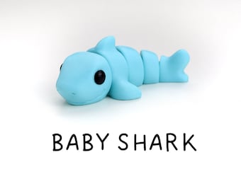 Mini Flexi Baby Shark - Ottimo per: Geocache Swag - Uovo a sorpresa - Sacchetti regalo