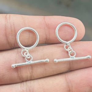 Silver Toggle Clasp for Bracelet, plated with real 925 sterling, Necklace Jewelry , Making Supply Bracelet