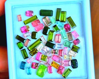 Multi-Color Tourmaline Gemstones (3-7mm): Faceted Loose Stones for Jewelry