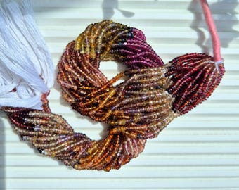 Tundra Safir Rondelle Pärlor: AAA+ Kvalitet, 13 Inch Strand