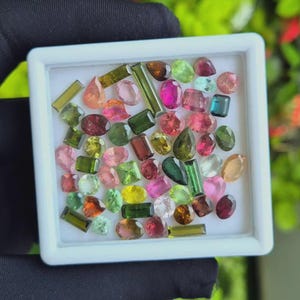 Mixed Shape Multi-Color Tourmaline Gemstones (3-7mm) – Natural Faceted Tourmaline Cut Stones for Jewelry Making, Loose Tourmaline Lot.