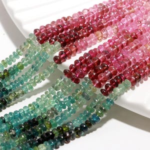 Rondelle toermalijn edelsteenkralen 4 x 5 mm: natuurlijke sieraden maken