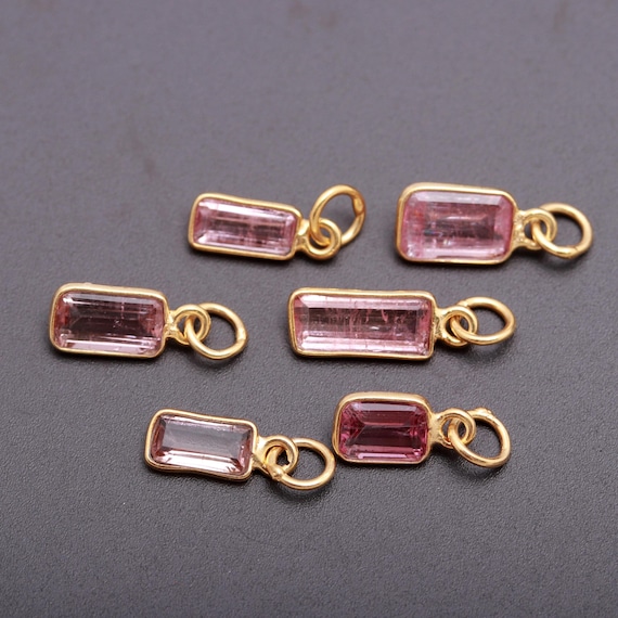 wholesale bezel 100% Natural Multi Tourmaline Gemstone Connector 925 Sterling Silver Size 6x8 -- 8x10 MM