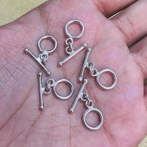 925 Sterling Silver Toggle Clasp Set - Jewelry Findings