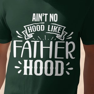 Não há capuz como a paternidade, camiseta engraçada para o pai, presente para o dia dos pais, camiseta com piadas para o pai, camiseta legal para o dia dos pais, presente para o pai, novo pai