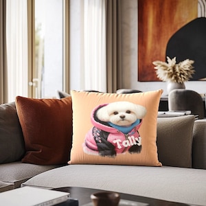 Personalized Pet Photo Pillow: Custom Dog or Cat Portrait