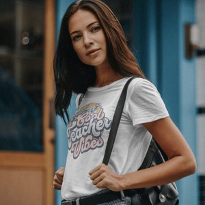 Tshirt Cool Teacher Vibes T-Shirt Inspire & Educate with Style t-shirt artistically crafted with muted colors Perfect Gift for any educator