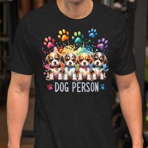 Puppy Love Rainbow Paws - Colorful Canine Enthusiast Design T-Shirt
