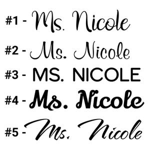 1st Grade Teacher Sticker, Personalized Teacher Name Sticker, Custom ...