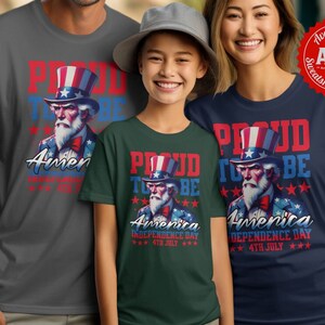 Uncle Sam 4th July T-Shirt: Patriotic American Flag Graphic Tee