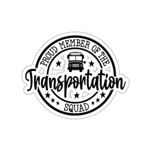 Transportation Squad Vinyl Sticker - School Bus Lover Decal