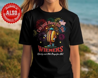 Camiseta engraçada de cachorro-quente: Churrasco de 4 de julho, humor patriótico
