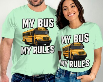 Camiseta "Mis reglas del autobús", regalo para conductor de autobús escolar