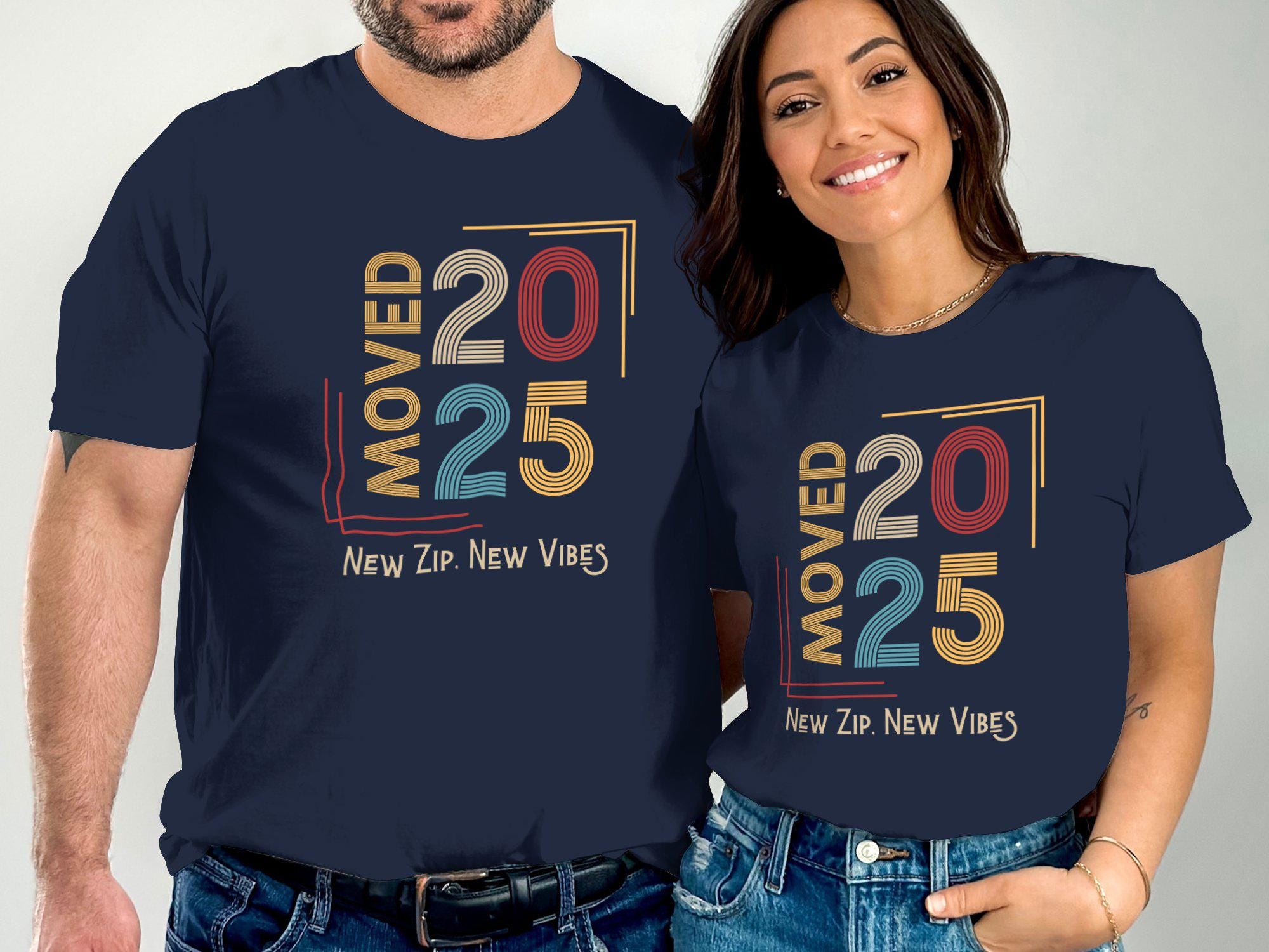 Moved 2025 New Zip New Vibes Graphic Tee - Etsy