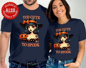 Camiseta retro de bruja para Halloween, camiseta de temporada de terror