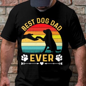Retro Dog Dad T-Shirt: Father&#39;s Day Dog Lover Gift