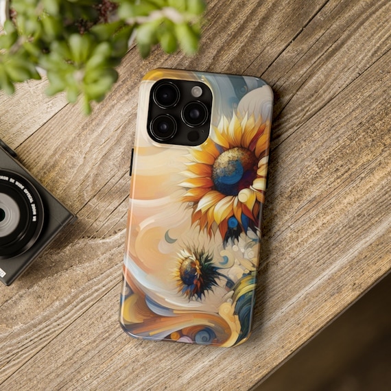 Sunflower iPhone Case: Tough, Impact Resistant, Wireless Charging