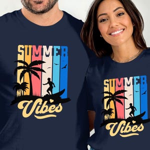 Retro Summer Vibes T-Shirt: Surf Beach Graphic Tee