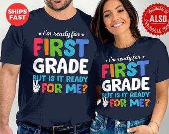 First Grade T-Shirt: Fun Colorful Back to School Tee