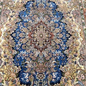 Authentic Persian Hand Made Rug Tabriz Silk - Etsy